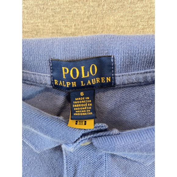 Polo Ralph Lauren Shirt Boys 6 Blue Colorful AOP Pony Short Sleeve Preppy - Picture 2 of 9